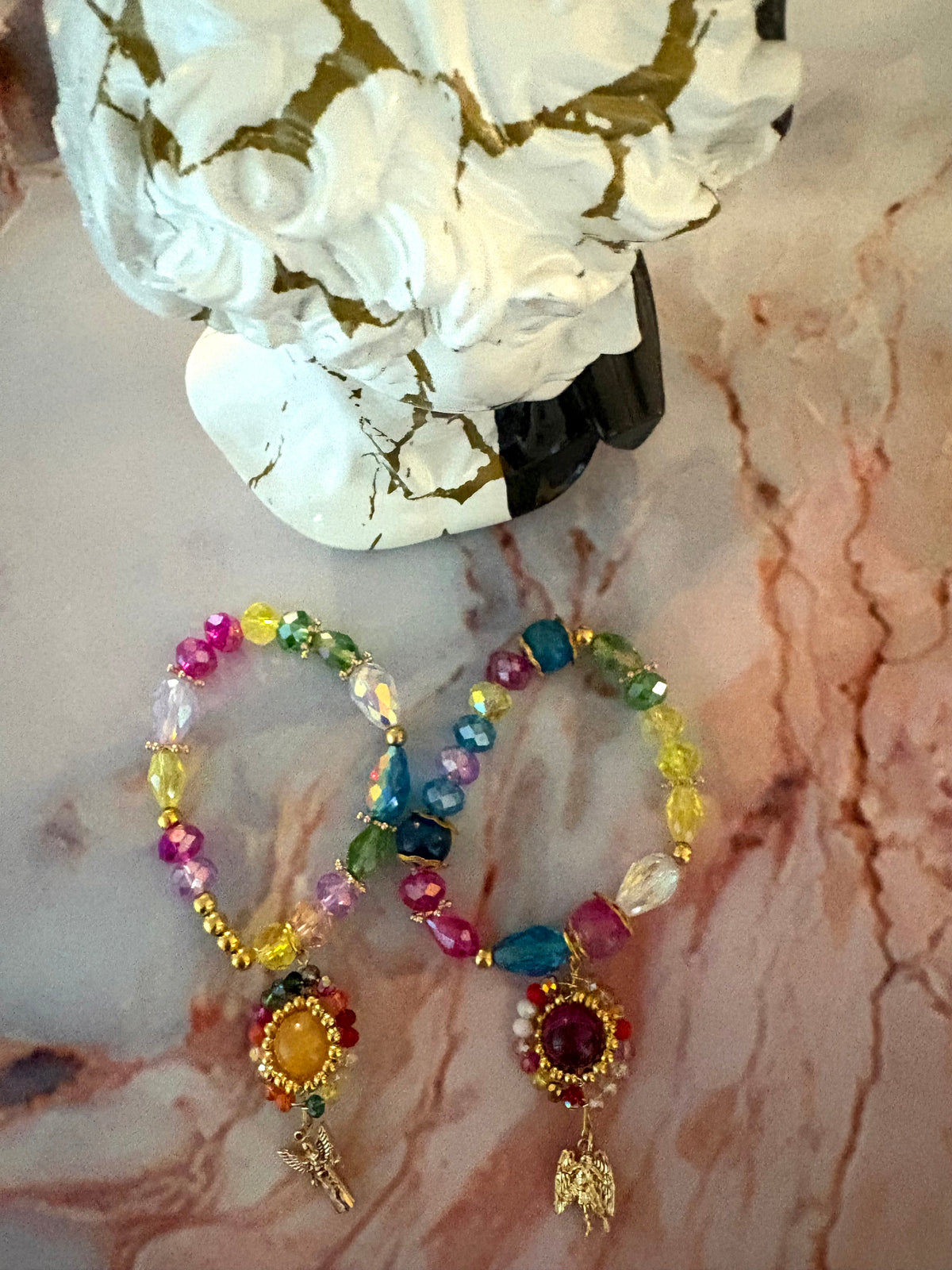 Multicolor Crystal Bracelet Set – Pre-Owned, Set of 2