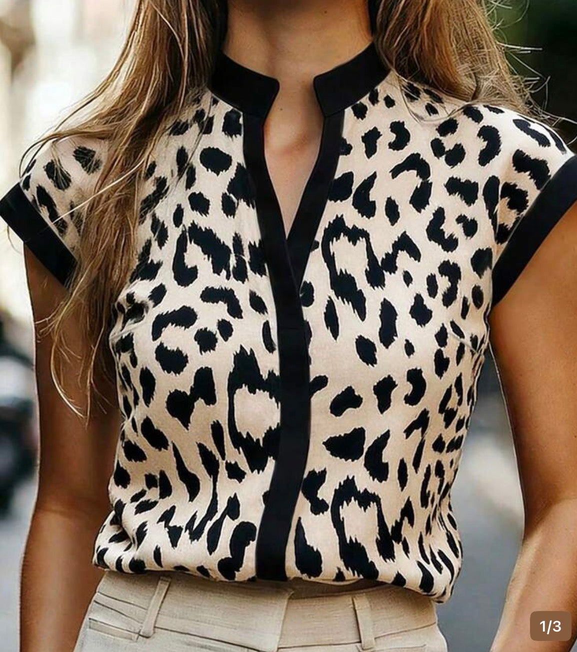 Leopard Print Sleeve Top – Pre-Owned, Unworn