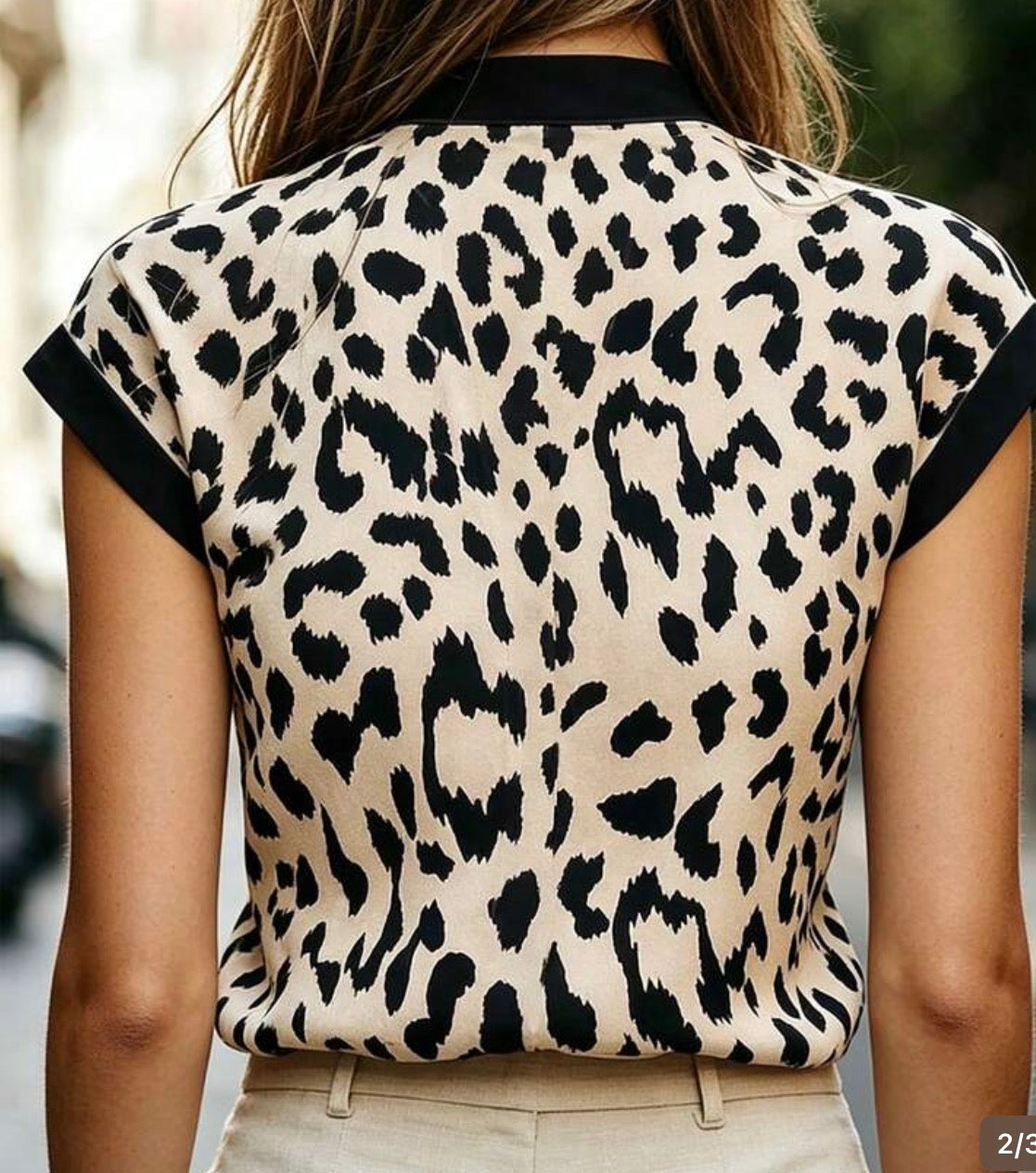 Leopard Print Sleeve Top – Pre-Owned, Unworn